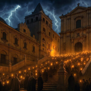 Processione fedeli Chiesa Immacolata 1727